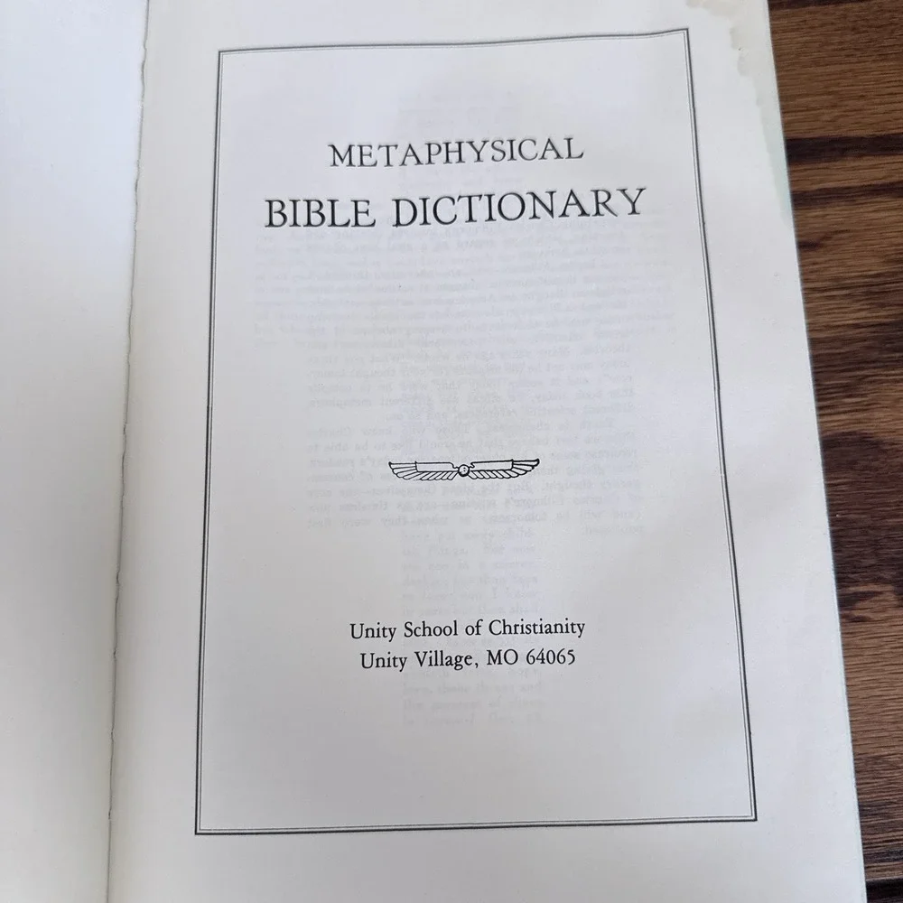 Metaphysical Bible Dictionary Unity School Christianity Reference Book